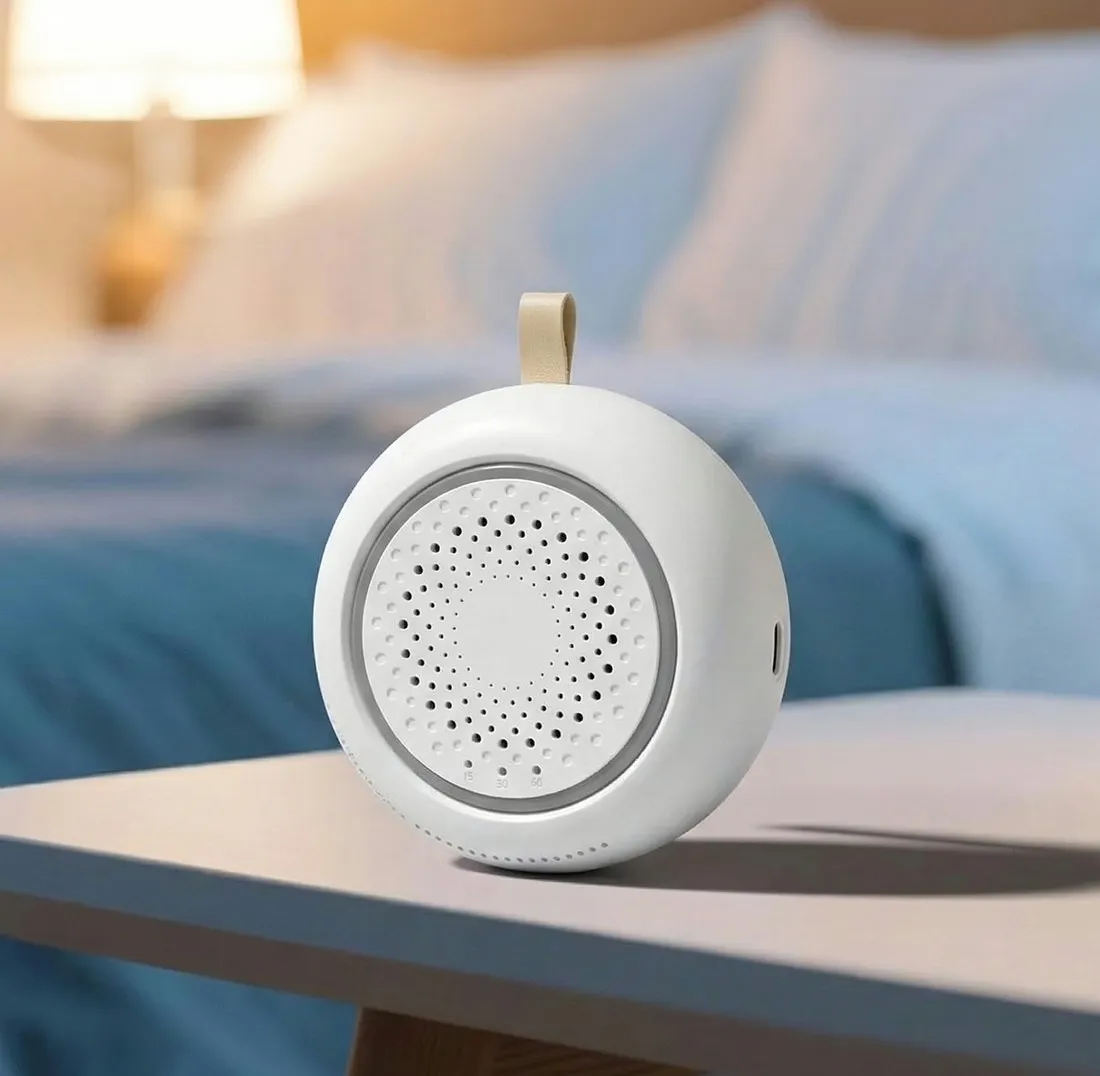 Snoozzie white noise machine 30-day money-back guarantee Canada